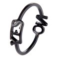 thumbnail image 1 of Ladies Fashion Diamond Yes No English Letter Ring Open Ring, 1 of 8