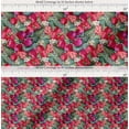 thumbnail image 2 of Soimoi Cotton Voile Fabric Leaves,Floral & Strawberry Fruits Print Fabric by The Yard 56 Inch Wide, 2 of 7