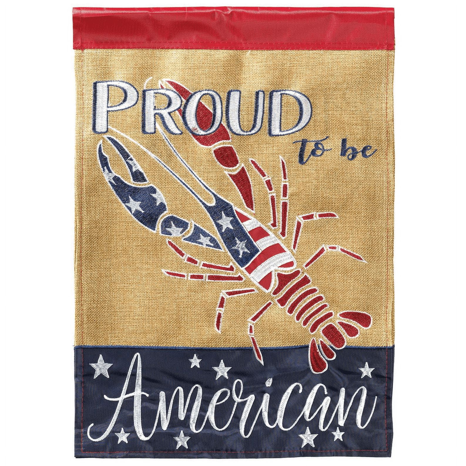 Magnolia Gardens M001520 Crawfish Proud American Garden Flag - Large