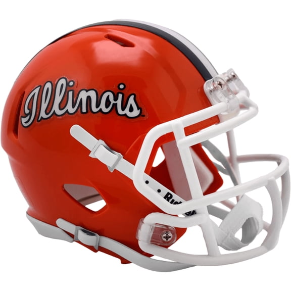 Illinois Script Orange Riddell NCAA Speed Mini Helmet
