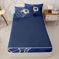 thumbnail image 4 of Homewish Comic Soccer Goal Net Zipper Twin Comforter Sets with Fitted Sheet and 2 Pillowcases, Sport Zipper Bedding Set for Boys and Girls, Navy Reversible, 4-Piece, 4 of 6