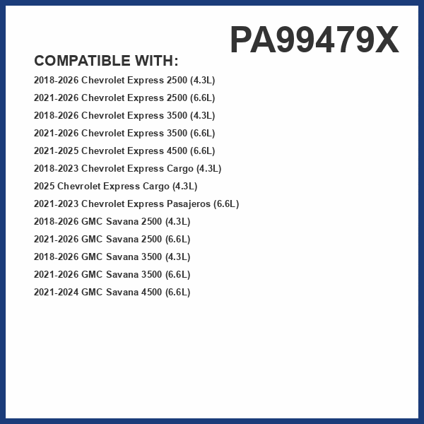 HIGHFLOW High Performance, Pre-Oiled Disposable Engine Air Filter PA99479X | Fits 2018-2025 Chevrolet Express 2500, 2021-2025 Express 3500, 2021-2025 GMC Savana 3500, 2018-2025 Savana 2500
