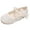 White, variant on Miaoju Toddler Girl Dress Shoes with Pearl Bowknot Flower Girl Ballet Flats Soft Sole Mary Jane Dance Shoes
