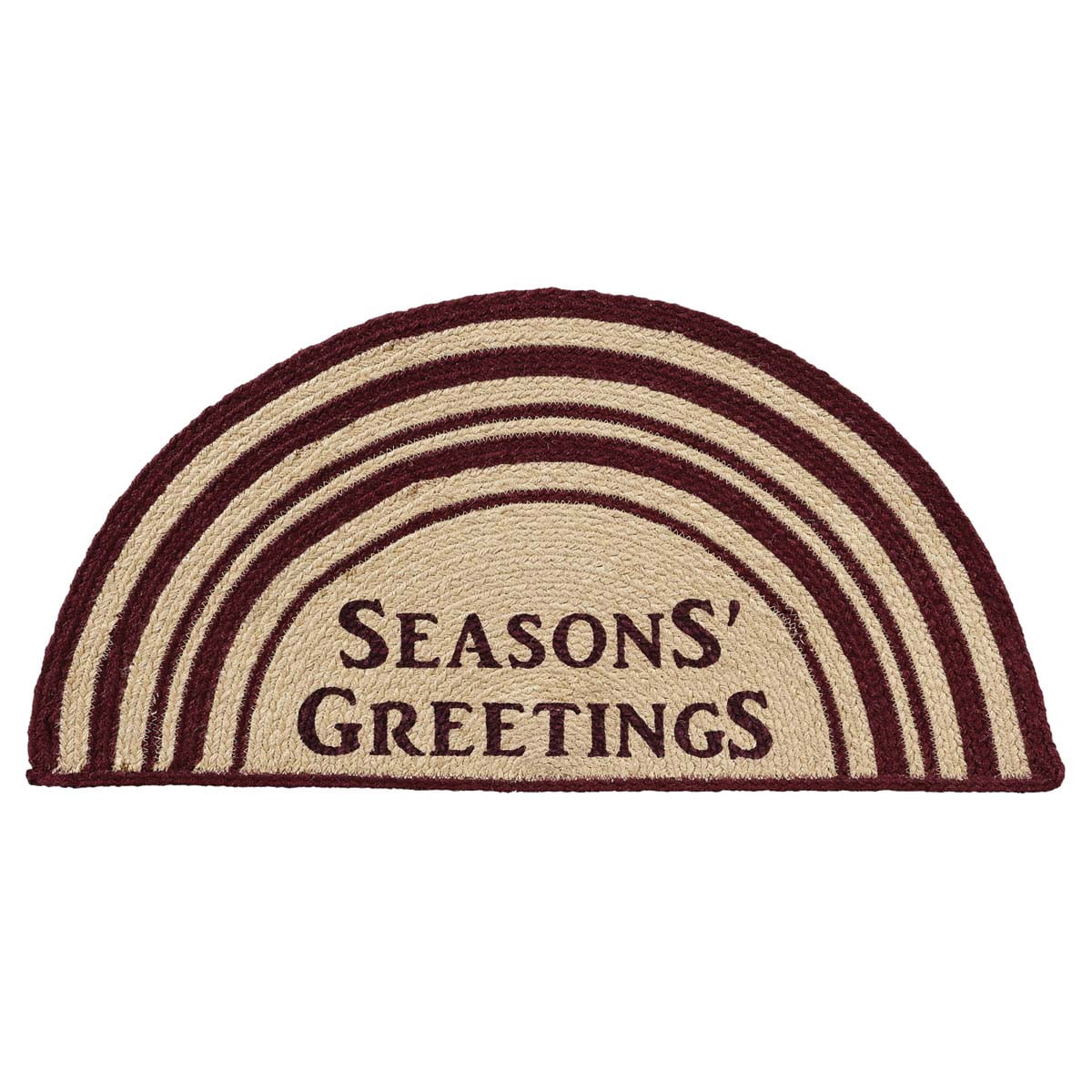 Greetings Rug Burgundy Red Primitive Flooring Burgundy Tan Jute Seasons Greetings ...