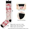 thumbnail image 3 of GZHJMY High Elasticity Compression Socks, High Knee Socks Adult Universal Leisure Relieve Fatigue,Valentine's Day Red Hearts Travel Daily with Running (1 Pair), 3 of 7