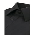 thumbnail image 4 of Men's Slim Fit Button Up Long Sleeve Solid Dress Shirt - Black - L (16-16.5) 36/37 sleeve, 4 of 5