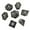 Noir, variante sur lionlar 7 Pcs dés Translucides multi-Faces dés Numériques Ensemble pour Divertissement Noir