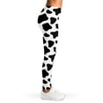 thumbnail image 4 of Black And White Cow Print Leggings, Farmer Gifts Sexy Yoga Leggings For Women., 4 of 5