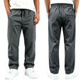 thumbnail image 5 of CONZONE Little Boys School Uniform Pants Straight Leg Flat Front Pants for Boys Drawstring Fall Trousers with Pockets, 5 of 7