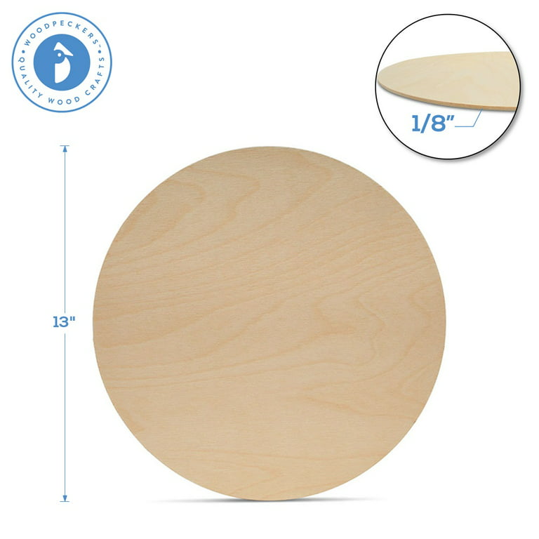 Wood Circles 14 inch 1/2 inch Thick, Unfinished Birch Plaques, Pack of 25  Wooden Circles for Crafts and Blank Sign Rounds, by Woodpeckers