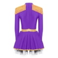 thumbnail image 3 of iiniim Women Circus Acrobat Costume Carnival Dance Sparkly Sequins Dress Purple L, 3 of 6
