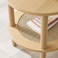 thumbnail image 7 of Coffee Sofa Side Table, Brown Oak, Wood, Round, Living Kitchen Cafe Bistro Hospitality Restaurant, Modern Contemporary HB34894, 7 of 7