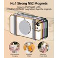 thumbnail image 5 of Magnetic Clear for iPhone 11 Case with Exlusive Build-in Camera Cover [No.1 Strong N52 Magnets] [Compatible with Magsafe] for Women Girls Phone Case (6.1")-Gold, 5 of 14