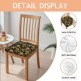 thumbnail image 2 of Black Sunflower Seat Covers for Dining Room Chairs Set Of 4,Stretch Printed Washable Chair Seat Cover with Elastic Ties and Button,Removable Waterproof Couch Cushion Covers, 2 of 6