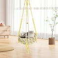 thumbnail image 4 of Cat Hammock Bed Hand Woven Bohemian Hanging Basket with Included Mounting Kit for Indoor Use, 4 of 5