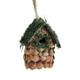thumbnail image 2 of EUDIDV Xmas Decor Items Wooden Bird Nests House Decorations Moss Bark Flowers Grass Thatch Bird Nests Christmas Tree Decorations Christmas Ornaments Holiday Hanging Decor, 2 of 6
