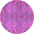 thumbnail image 1 of Ahgly Company Indoor Round Oriental Purple Traditional Area Rugs, 7' Round, 1 of 4