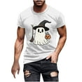 thumbnail image 2 of Handshe Men's Halloween Themed Round Neck Short Sleeve T-Shirt - Trendy Top, 2 of 5