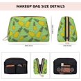 thumbnail image 2 of Cute Pineapple Green Stripe Makeup Bag, Large Capacity Travel Cosmetic Bag for Women Girls- Travel Toiletry Bag Leather Portable Waterproof Makeup Case Organizer with Handle, 2 of 4