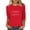 Red, variant on Fartey Happy Easter Shirts for Women Trendy Letter Graphic Tees Dressy Casual 3/4 Sleeve Tunic Tops Plus Size Spring Summer Crew Neck Blouses Black S-5XL