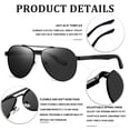 thumbnail image 4 of KANASTAL Aviator Sunglasses Polarized for Men Women, Sping Hinge Black Shades Sun Glasses Retro Driving Summer Vacation Beach, 4 of 7