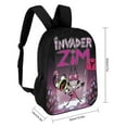 thumbnail image 2 of Cartoon Anime Invader Zim Backpack for Women, Men, Unisex 17 Inch Schoolbag Backpack Rucksack Large Capacity Shoulder Bag Travel Bags Students Bookbag, 2 of 8