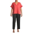 thumbnail image 2 of Terra & Sky Women's Plus Size Ponte Pants, 2 of 5