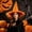 Orange, variant on Halloween Witch Hat Costume, Black Pointed Wizard Hat With Gold Print Fringe Trim For Adults Kids Role Play Party Outfit, Gothic Halloween Dress Up Accessory For Hau*nted Hous Festival Events