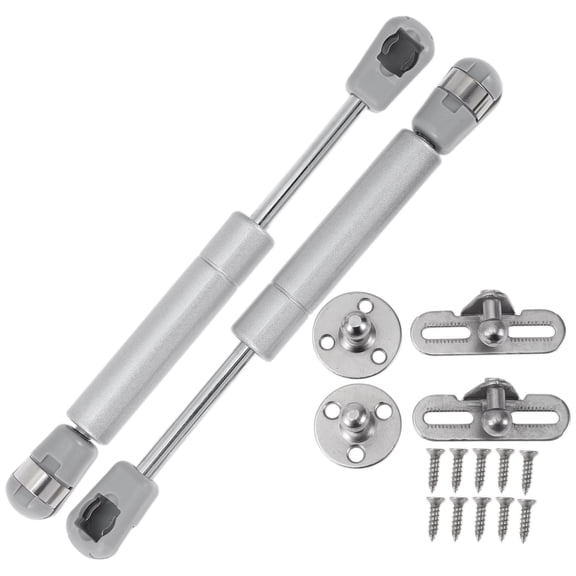 Unique Bargains 150mm/5.91" Gas Struts 45N Gas Springs Silver Tone Carbon Steel 2 Set RV Car Toolbox Lid Storage Box Cover Cabinet Door Cover