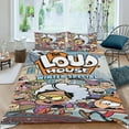 thumbnail image 2 of loud house season Themed Bed Sheet Set Three Piece Set 53x79 In ches Comfortable And Skin Friendly Unique Design Creating A Star Studded Night Home Decor Gifts For Family Friends fans, 2 of 4