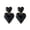 Black, variant on Titanium Heart Love Earrings for Women, Hypoallergenic Cute Tiny Sequins Stud, Cartilage Tragus Screw Back Post Piercing Sensitive Ear