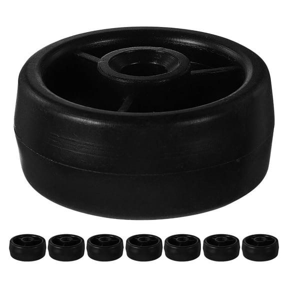DEEPCRAFF 8Pcs Gym Replacement Wheels Black Plastic Fitness Equipment Roller for Treadmill Exercise Bike