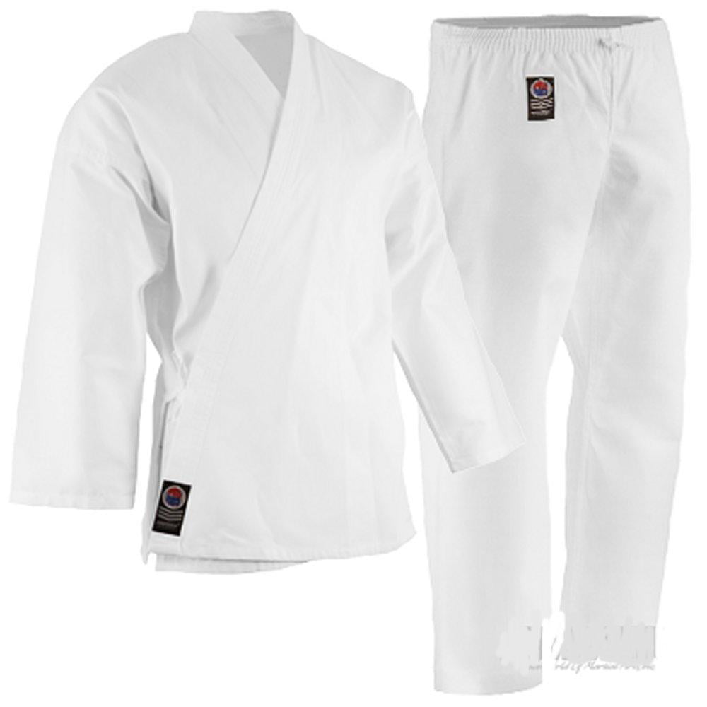 ProForce 7.5 oz Medium Weight Uniform BLACK with White Belt Karate TKD Training