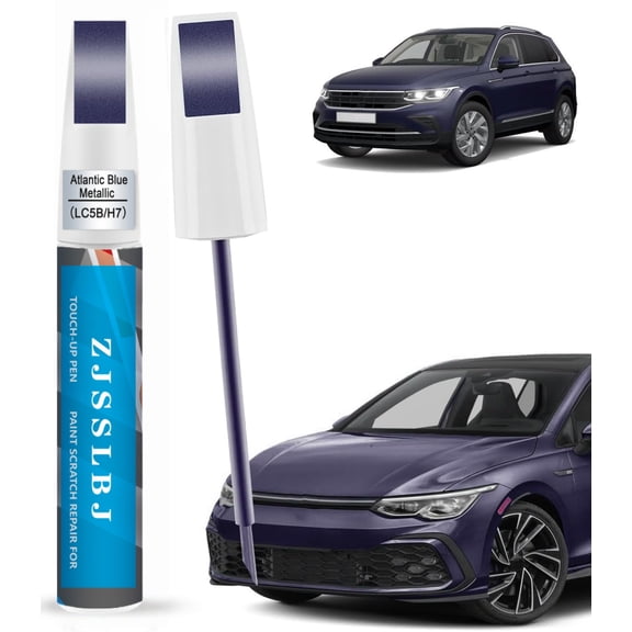 LC5B/H7 Atlantic Blue Metallic Touch Up Paint Compatible with Volkswagen Exact Match 2 in 1 Touch up Paint for Chips and Nicks Repair