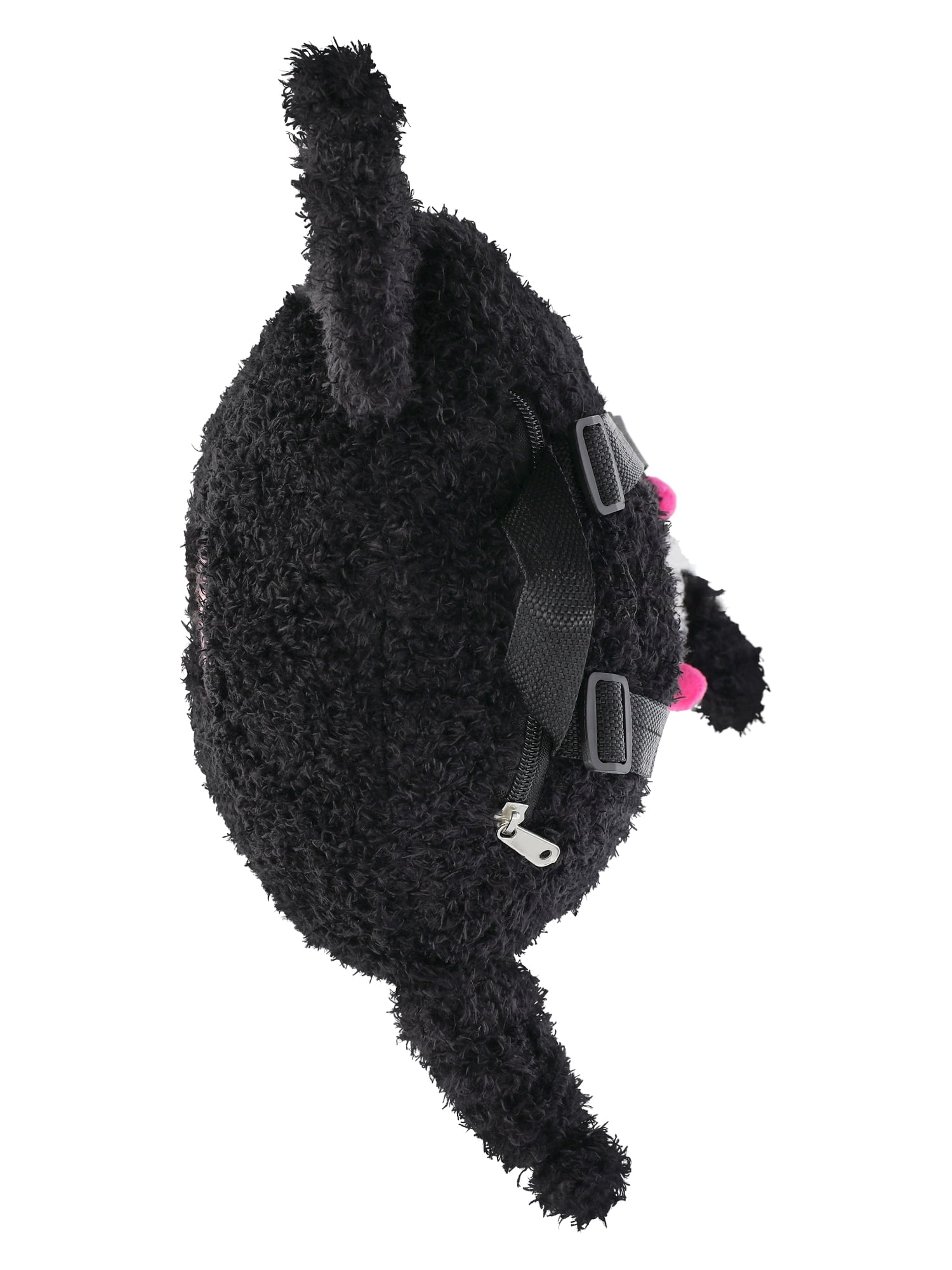 Hello Kitty and Friends Girls 12.5” Kuromi Plush Backpack, Black