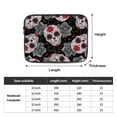 thumbnail image 3 of gothic skulls roses thorns devilish 15 inch Portable Laptop Sleeve Compatible with MacBook Air Notebook Computer Case for Men Women College School Students, 3 of 7