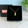 thumbnail image 3 of Thanos Infinity Gauntlet Marvel Yellow Gold Plated Crystal Accent Necklace, 3 of 3