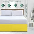 thumbnail image 5 of CCNY 12" Inch Drop Pleated Bed Skirt Twin XL Size 100% Microfiber Made Yellow with Split Corners Bedskirts, 5 of 7
