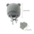 thumbnail image 3 of Odeerbi Baby Boys Girls Beanie Infant Toddler Knitted Hats 2024 NEW Kids Winter Hat Mittens Set Warm Fleece Hat Hat & Gloves, 3 of 6