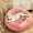Pink, variant on Round Plush Pet Bed, Soft Warm Dog Bed Cat Bed Non-Shedding Striped Calming Dog Mat for Cats and Small Dogs