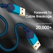 Mimifly USB 3.0 A Male to A Male Cable, Black, 2-Pack