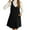 Black, variant on Kaemgyyd Women Overall Dress Casual Loose V Neck Sleeveless Dresses Solid Color A-Line Mini Jumper Dress with Pockets
