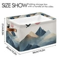 thumbnail image 4 of Yayeee 2 Pack Canvas Storage Basket with Handles for Shelves Fabric Bins Closet Organizer, Art Mountains, 4 of 8