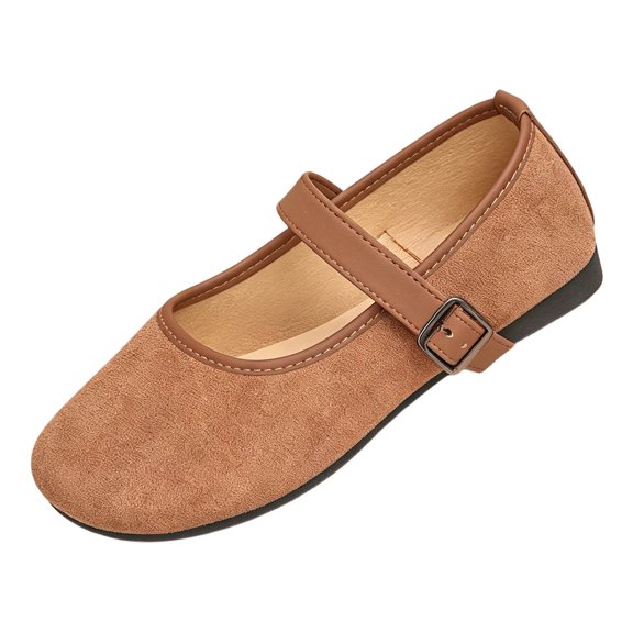 Wensltd Women Shoes Solid Color Mary Jane Flats Solid Color Spring Summer for Office Work Daily
