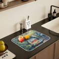 thumbnail image 5 of Yayeee Dish Drying Mat for Kitchen Counter 18" x 24" Microfiber Super Absorbent Coffee Decorative Pad, Sunshine Goldfish, 5 of 9