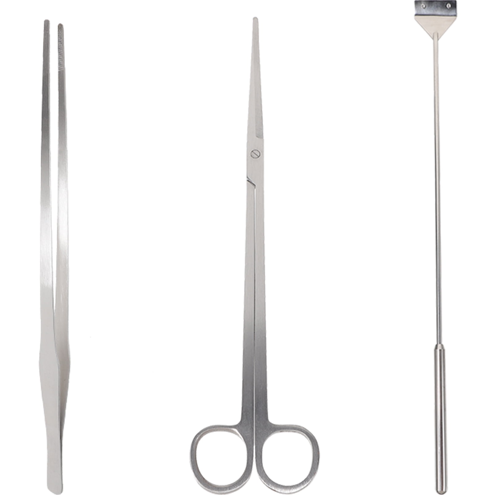 SASABAXI 1 Set of Aquarium Tool Set for Fish Tank Maintenance with Silver Design