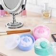 thumbnail image 5 of Caja para borlas de talco para bebés sin BPA, contenedor para polvos de talco para maquillaje facial y cuidado del bebé con soporte para mano., 5 of 5