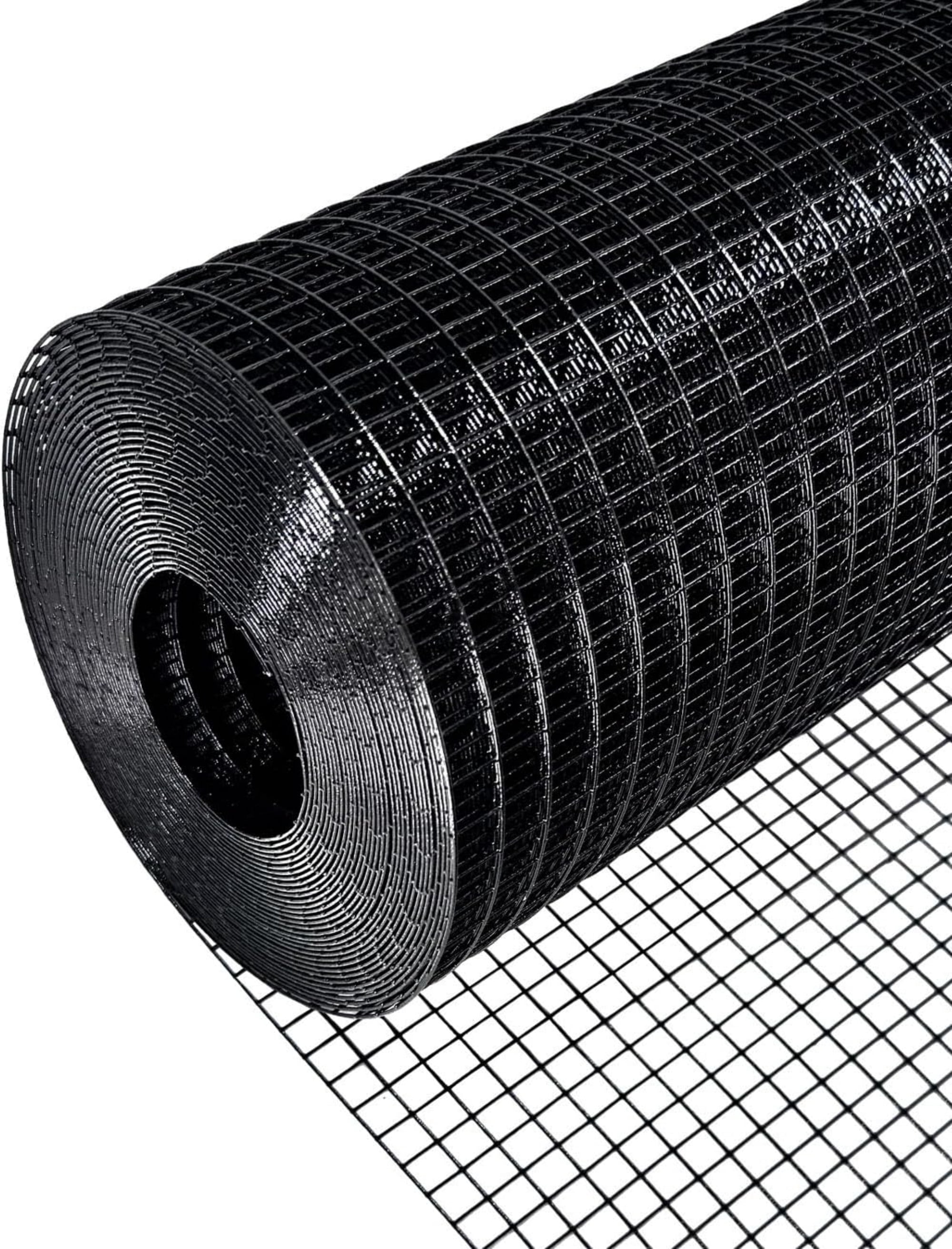 Heavy Duty Black Vinyl Coated Hardware Cloth 1/2" 19 Gauge Welded Wire Fencing,5ft x 100ft