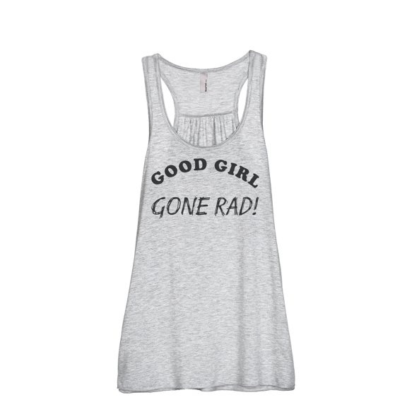 Good Girl Gone Rad Women's Fashion Sleeveless Flowy Racerback Tank Top Sport Grey 2X-Large