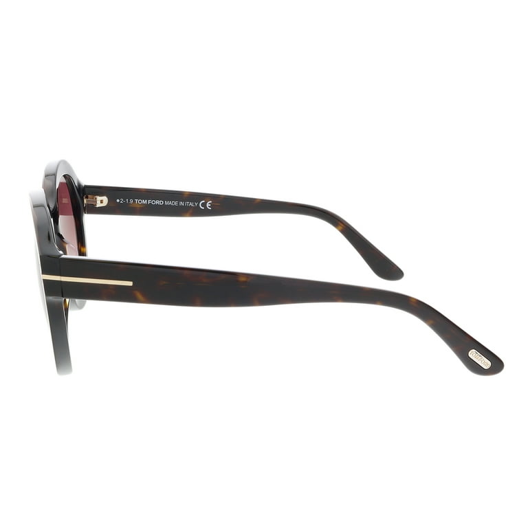 Tom Ford Kelly Burgundy Round Ladies Sunglasses FT0611 52T 53